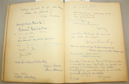 George and Marjorie Turner Guest Book (Berlin, 1950s), collection of 13 TLS and a signed photograph